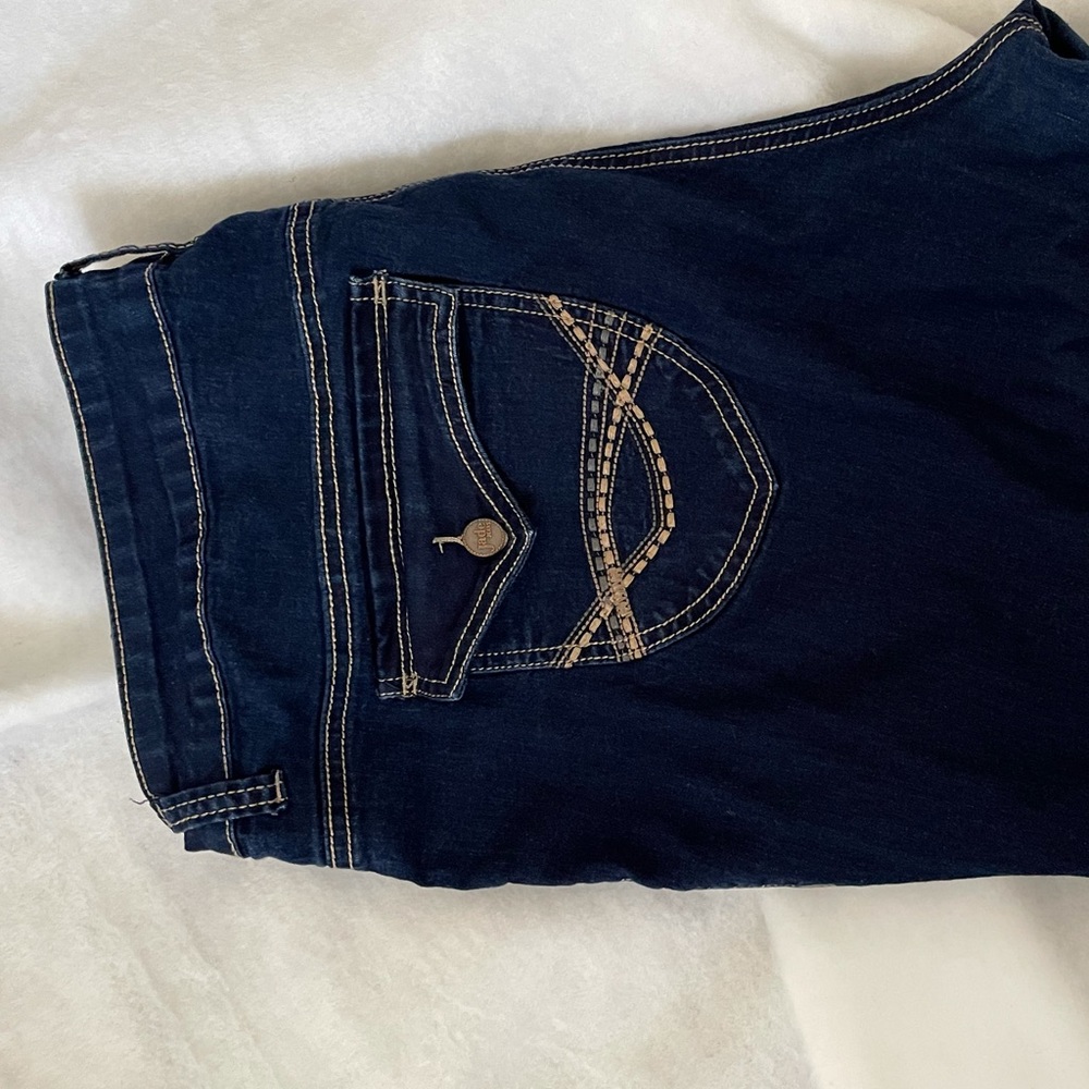 Skinny dark denim stretch jeans